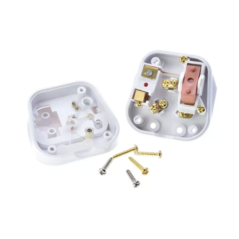 White Removable AU UK Fused Adapter Type I flat 3 pins Wiring Plug Cable Connector Power Cord Plug with Switch 10A  13A