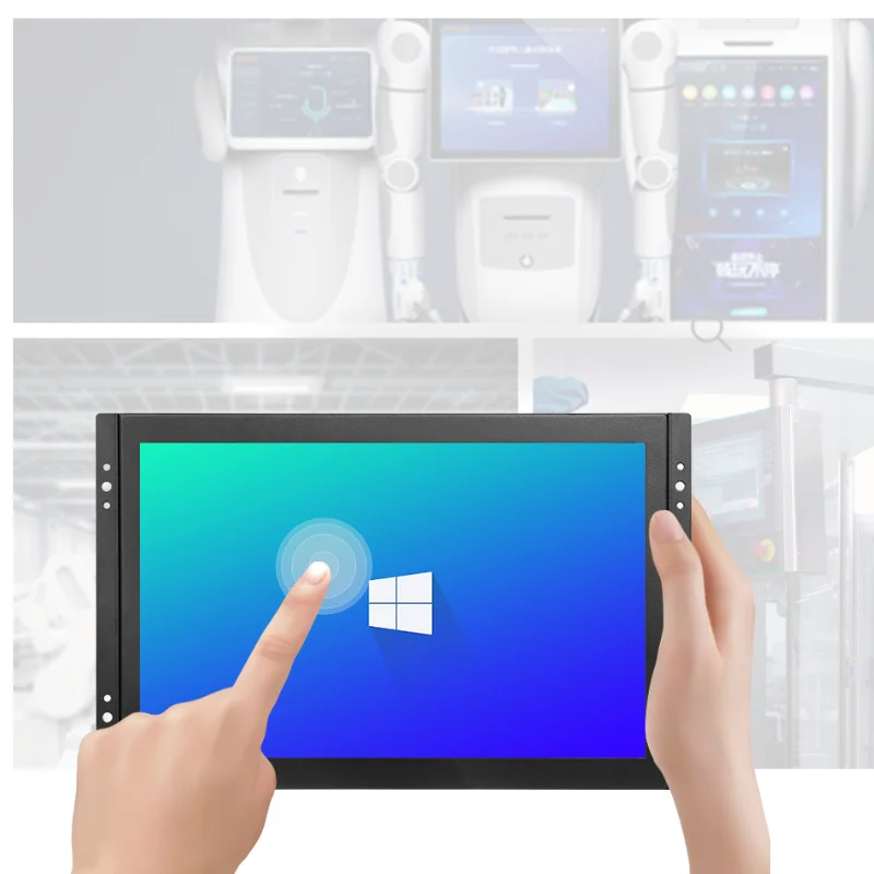 9.7 10.1 12 13.3 14 15.6 17 17.3 18.5 19 21.5 inch capacitive resistance touch screen open frame wall mount industrial monitor