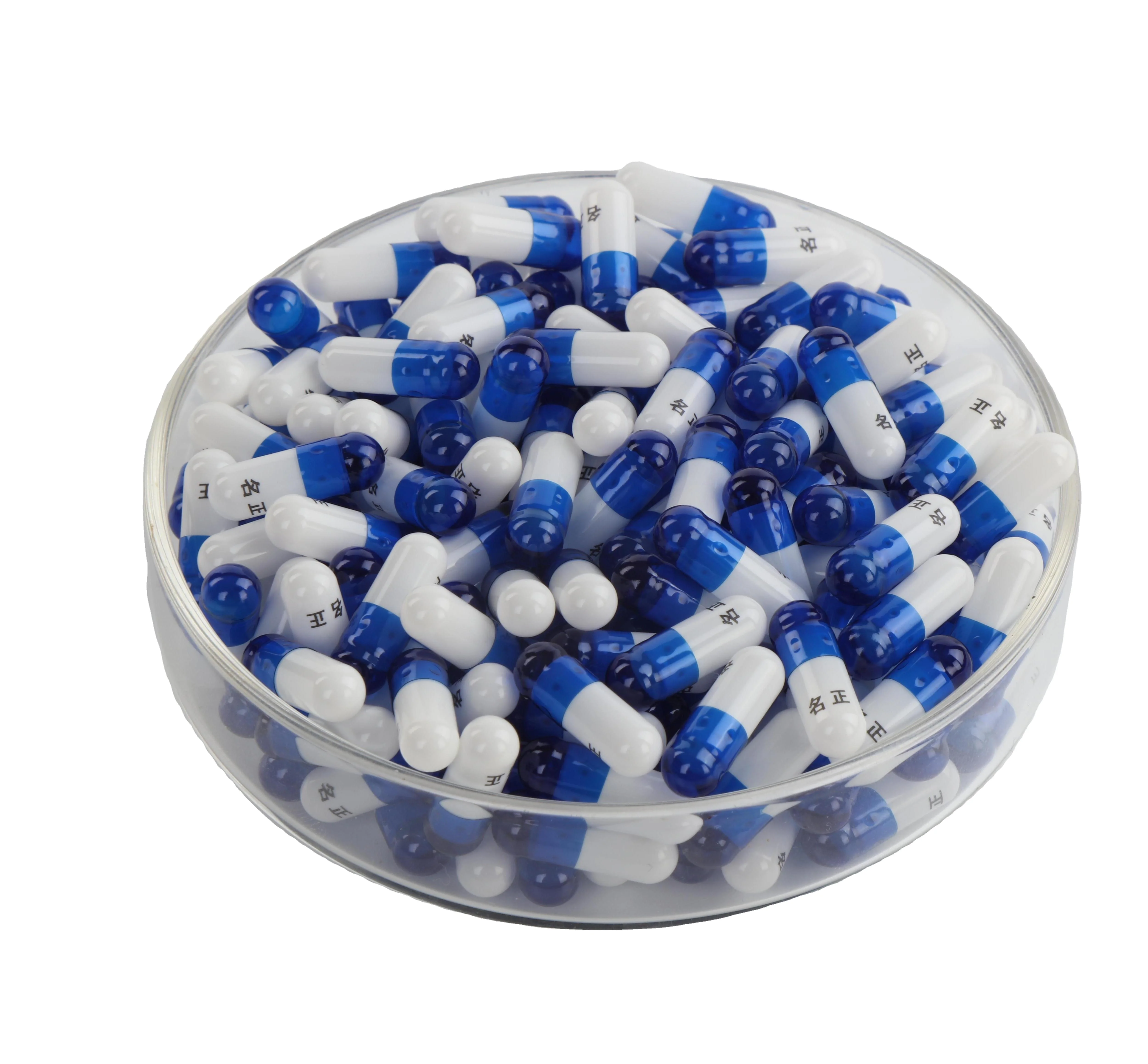 Gastro-resistant capsules gelatin capsules  all sizes and colors can be customized