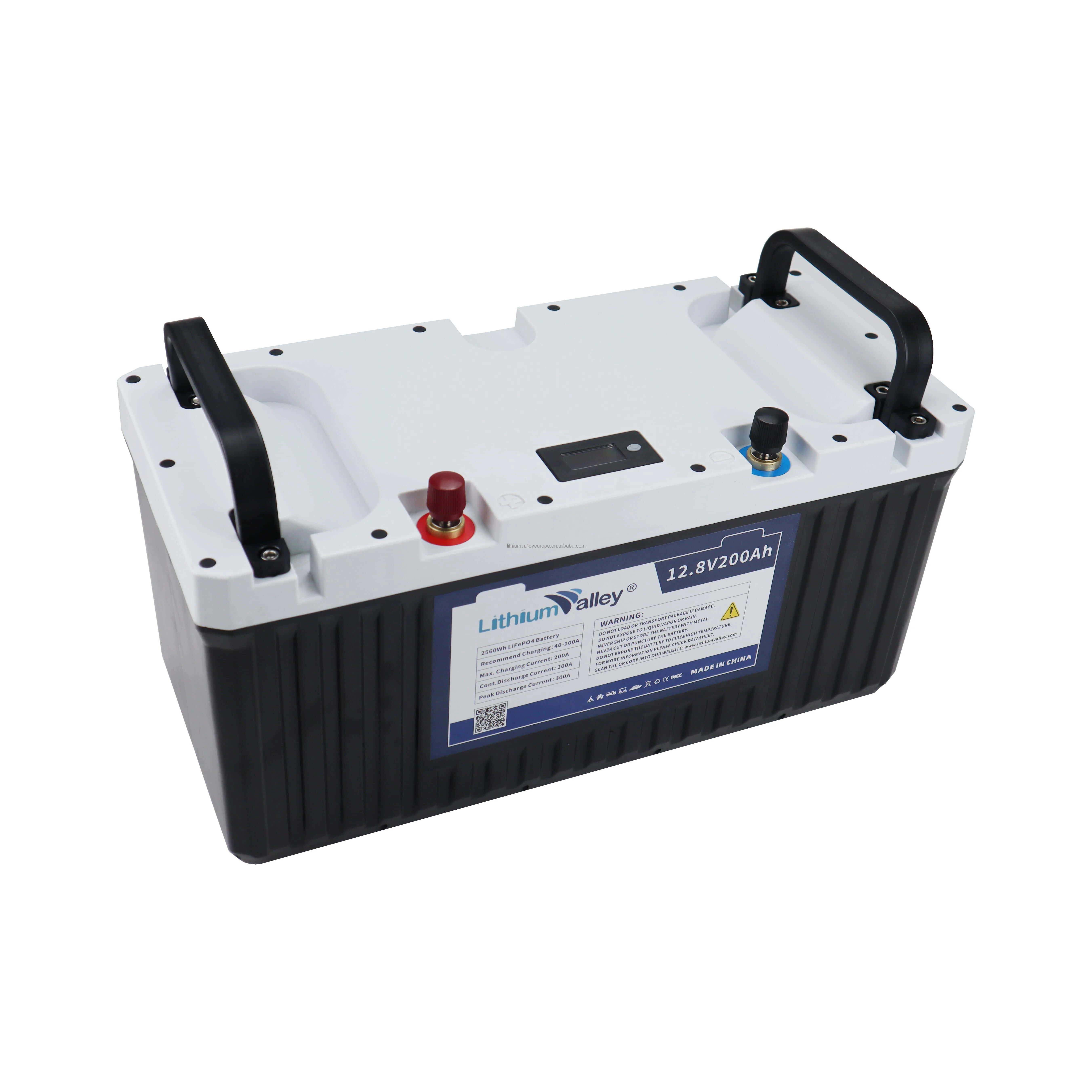 Lithium valley china factory solar battery 12v 200ah lithium ion battery lifepo4 24v 100ah deep cycle battery