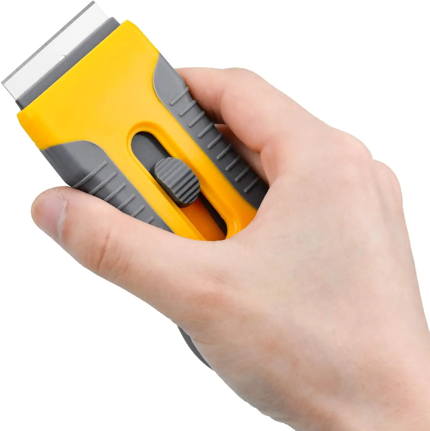 Razor Blade Scraper,  Plastic Retractable Glass Scraper with Extra Razor Blades, Windshield Sticker Remover