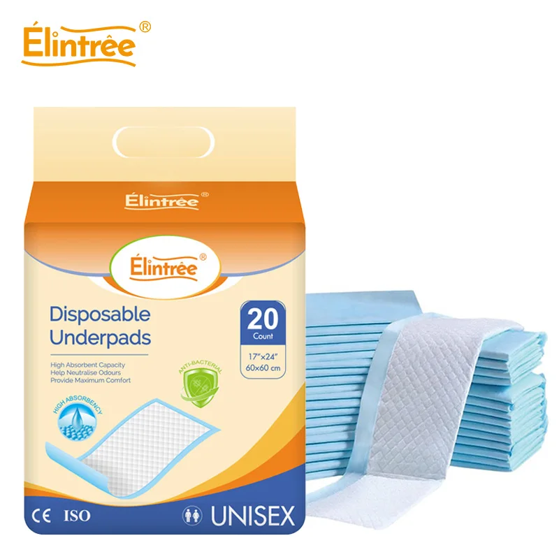 Elintree Premium Super Absorbency Cheap Adult Mens Waterproof Disposable Incontinence  Bed Sheet Underpads