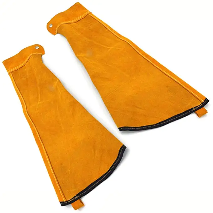 Swelder Cowhide Leather Protection Fire Resistant Welding Sleeves For Welding Safety Equipment