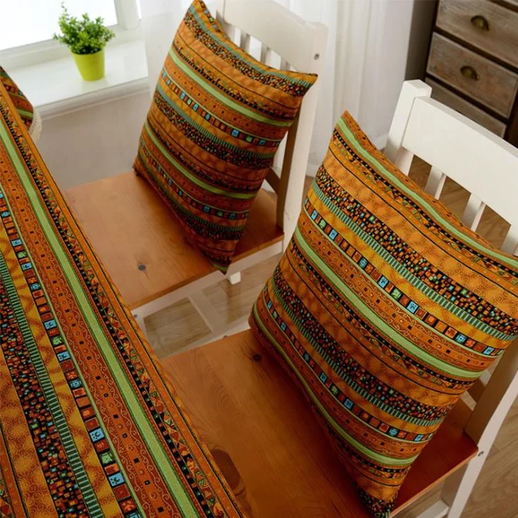 Exotic Bohemian Style Stripes Small Fresh Sofa Cotton And Linen Pillow Case Cushion Cover 30x50 cm Wholesale Bulk Customized