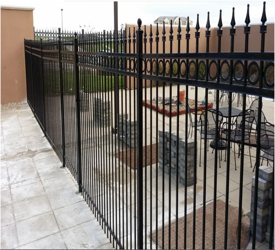 metal gate Residential Cheap Price Ornamental wrought iron fence garden fence