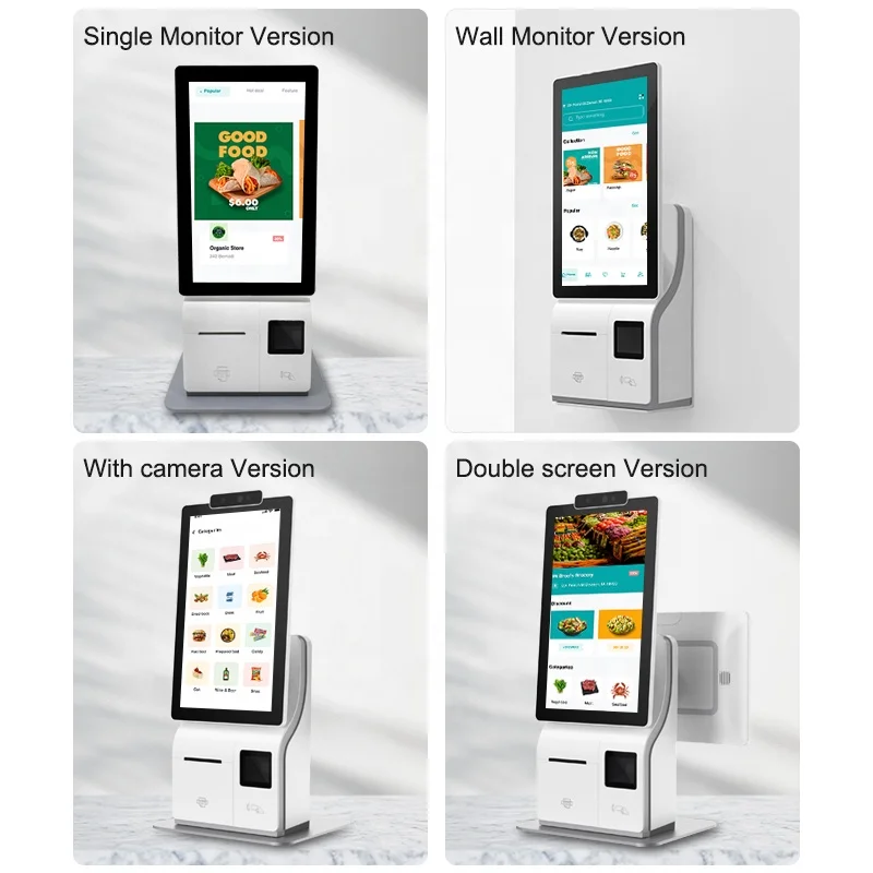 Customized Android Self Checkout Machine Kfc Mcdonalds Credit Card Payment Kiosk Self Ordering Kiosk