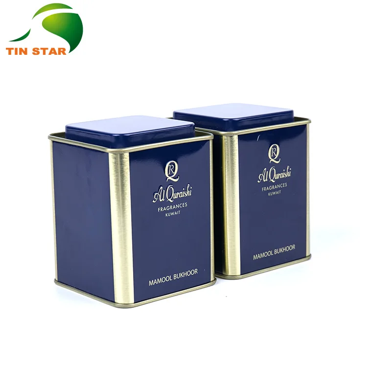 Wholesale square tea tin packaging luxury tin canisters for tea