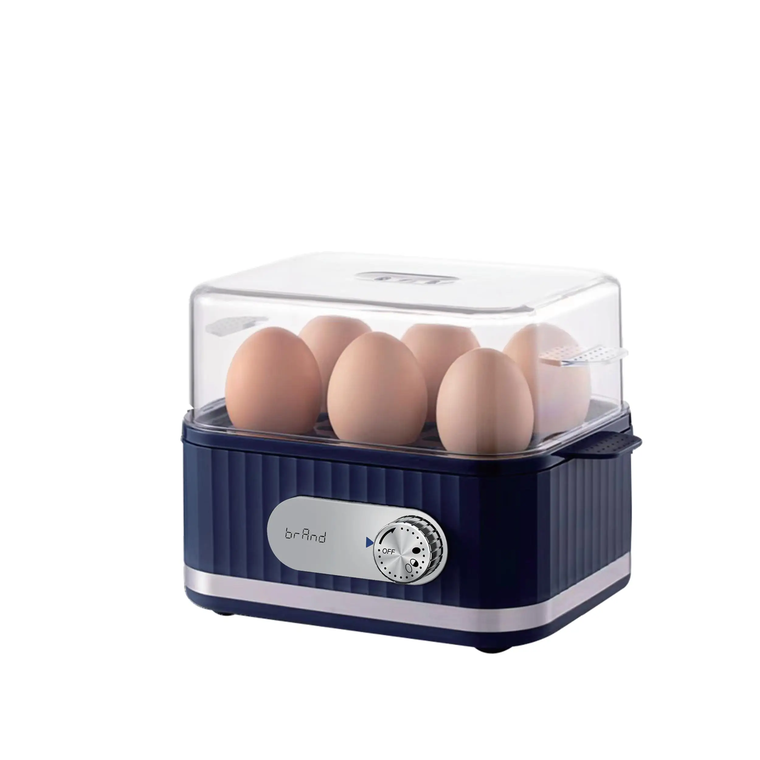 Easy Egg Cooker Electric 6-Egg Capacity, Soft, Medium, Hard-Boiled Egg Cooker with Auto Shut-Off, Measuring Cup Included,