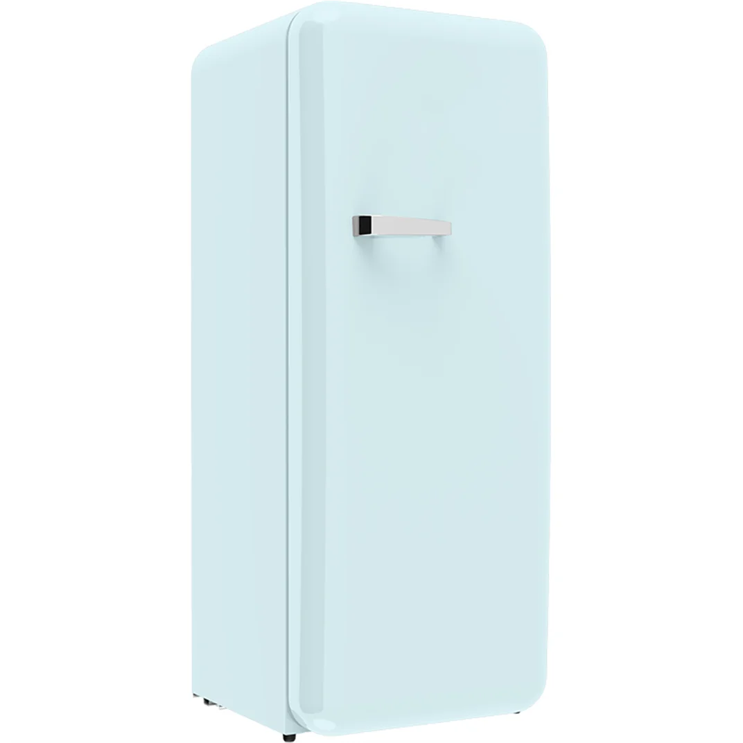 tall retro fridge with freezer box