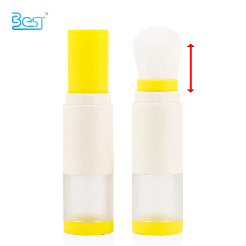 Портативная бутылка для порошка 10 г 5 г, мягкая на ощупь, щетка для пудры, картонные коробки для демонстрации