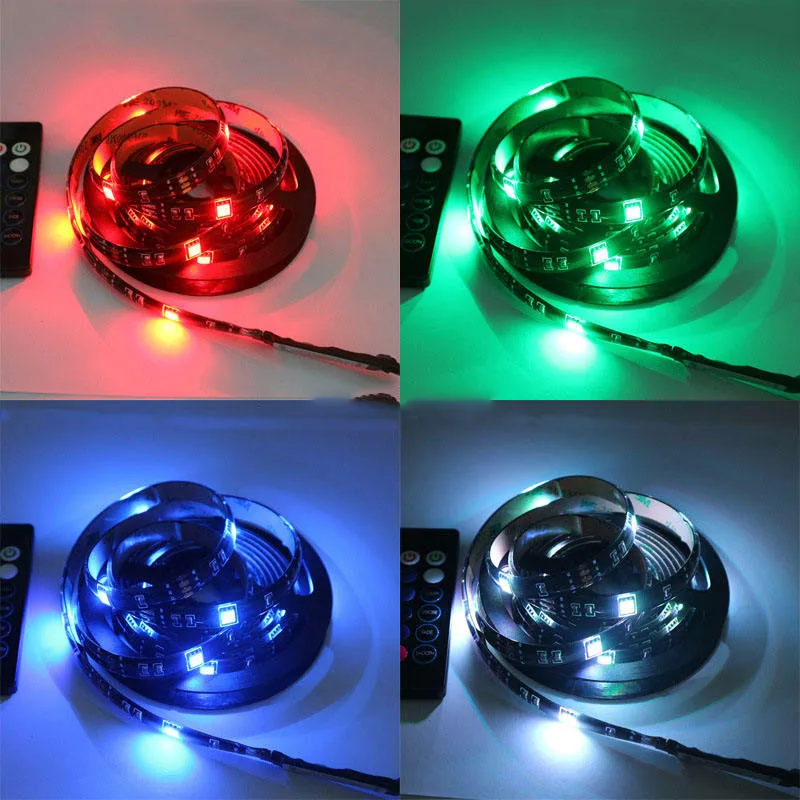 Waterproof RGB Multi-color 30LEDs/m  5V 3M Led Strip Light TV bias Back light
