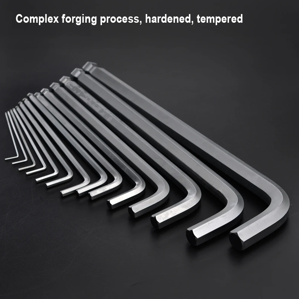 1.5mm-19mm Cr-V Allen Wrench Hex Key Spanner Set With Long Ball End Long Ball Point Hex Allen Key L Type Wrench