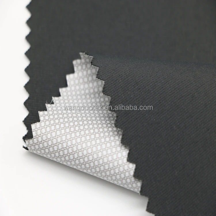 100% nylon  taslon fabric  with pu milky coating    for  ski jacket  garment