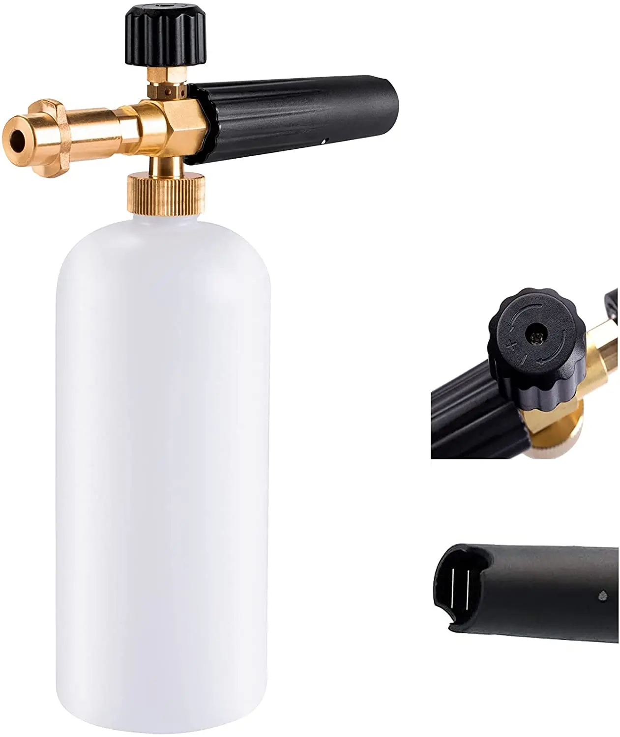 Snow Foam Lance 1 Liter Bottle Foam Cannon Compatible Adjustable Foam Soap Dispenser Nozzle Removable interface