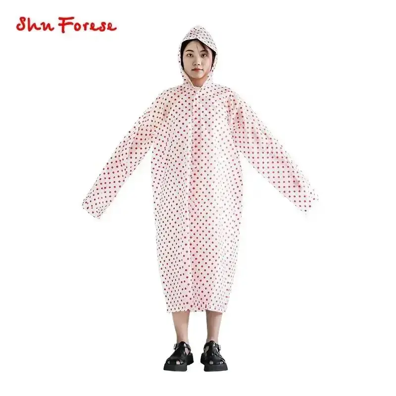 Waterproof  EVA Thickened Rain Coat Hooded Adult Non Disposable Portable Eco Friendly Rain Poncho