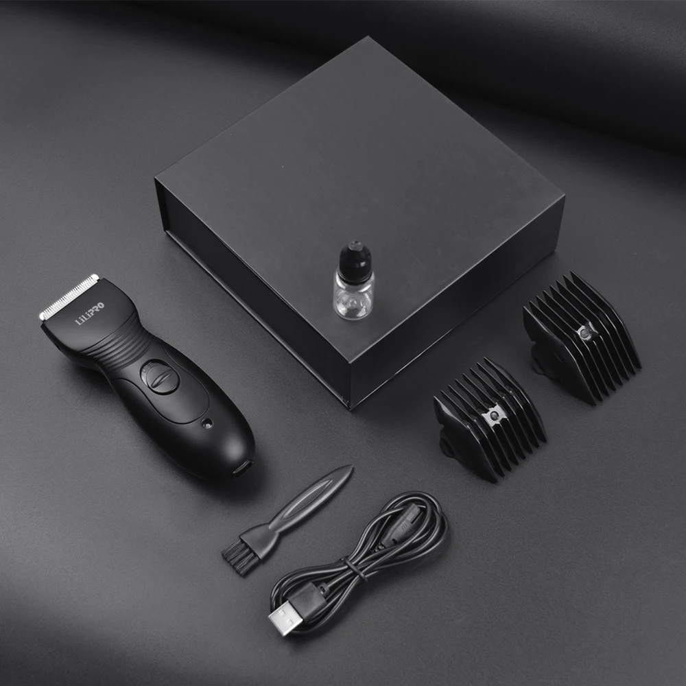 Waterproof Electric Groin Hair Trimmer Balls Shaver for Men Detachable Ceramic Blade Body Groomer Body Trimmer