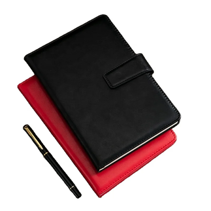 A5 PU magnetic buckle notebook  business office school notebook notepad for gift