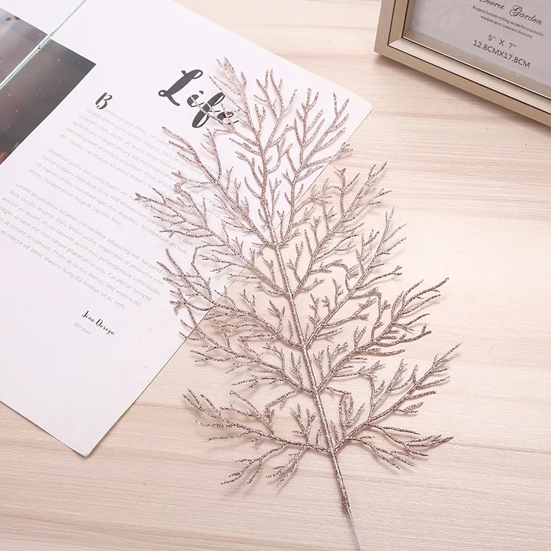 MACTING Christmas Glitter Simulation Root Branches And Leaves Christmas Tree Ornaments