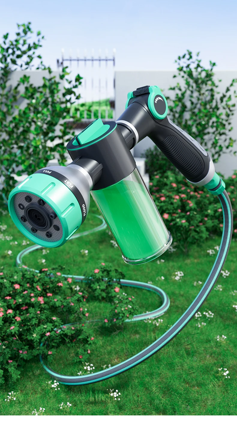 High Pressure Plastic 10 Pattern Watering Foam Spray10 Pattern Car Snow Foam Gun