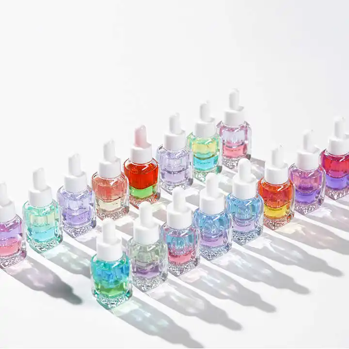 Private Label Dual-Colored Formula Nail Oil Cuticle Vitamin E Scented Vegan Cuticle Oil Manufacturers Nail Care