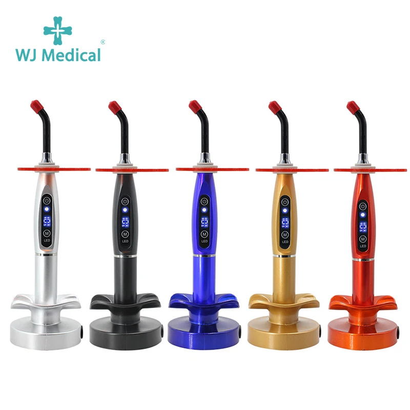 Shengjian Resin Materials Curing Light Colorful Lamp Wireless LED Dental Curing Light