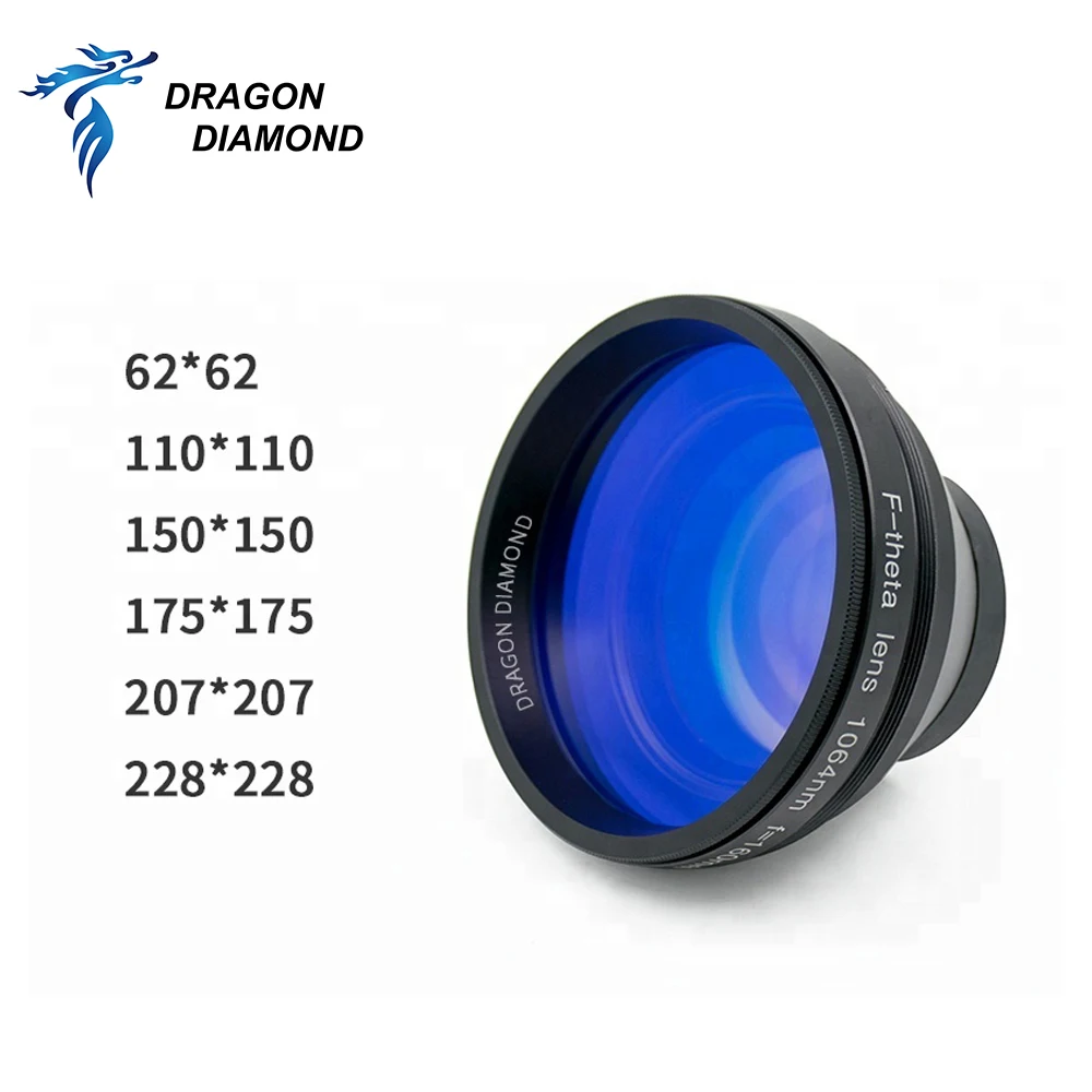 Объектив для сканирования Dragon Driamond F-theta FL1064nm YAG волоконно-лазерная система Galvo 70*70 150*150 220*220 сканер объектив фокусировки поля