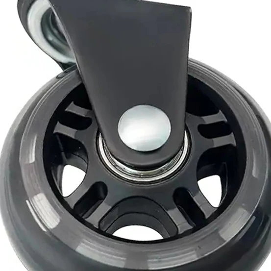 Hot Sale Widely Used Supermarket Cart  wheels 3 Inch PU Stem Type Swivel Office Chair Caster Wheels