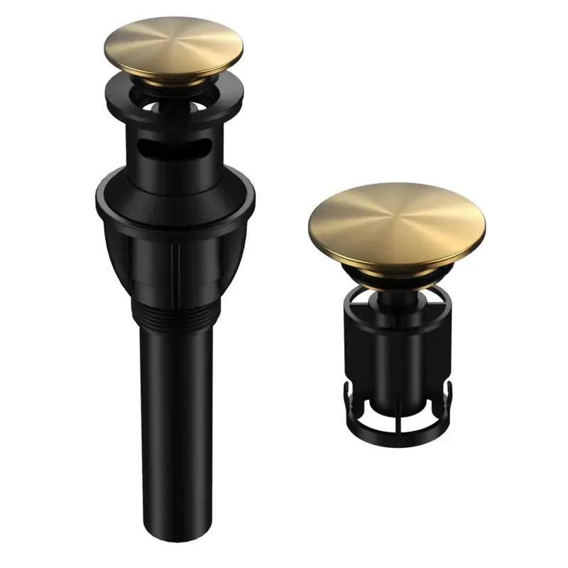 Hot Sales Pop Up Sink Drain with Overflow Sink Drain for Bathroom Vessel Sink- Polished Chrome Gold Brushed Matte Black