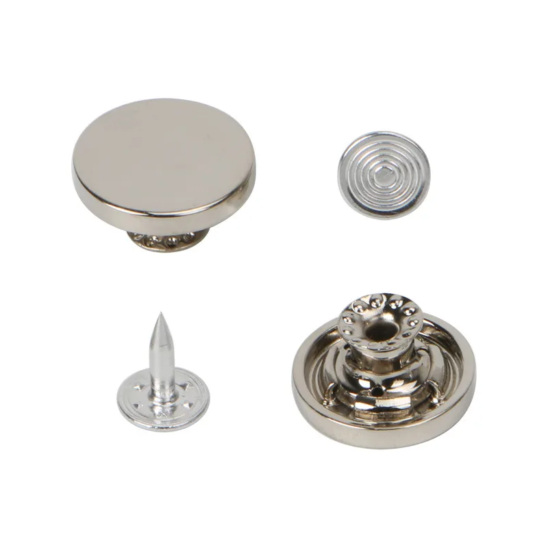 Metal Alloy Shank Button  Metal Button Shinny Silver Matte Black Nickel Metal Gold Snaps 25MM 20mm For Leather Jackets Jeans