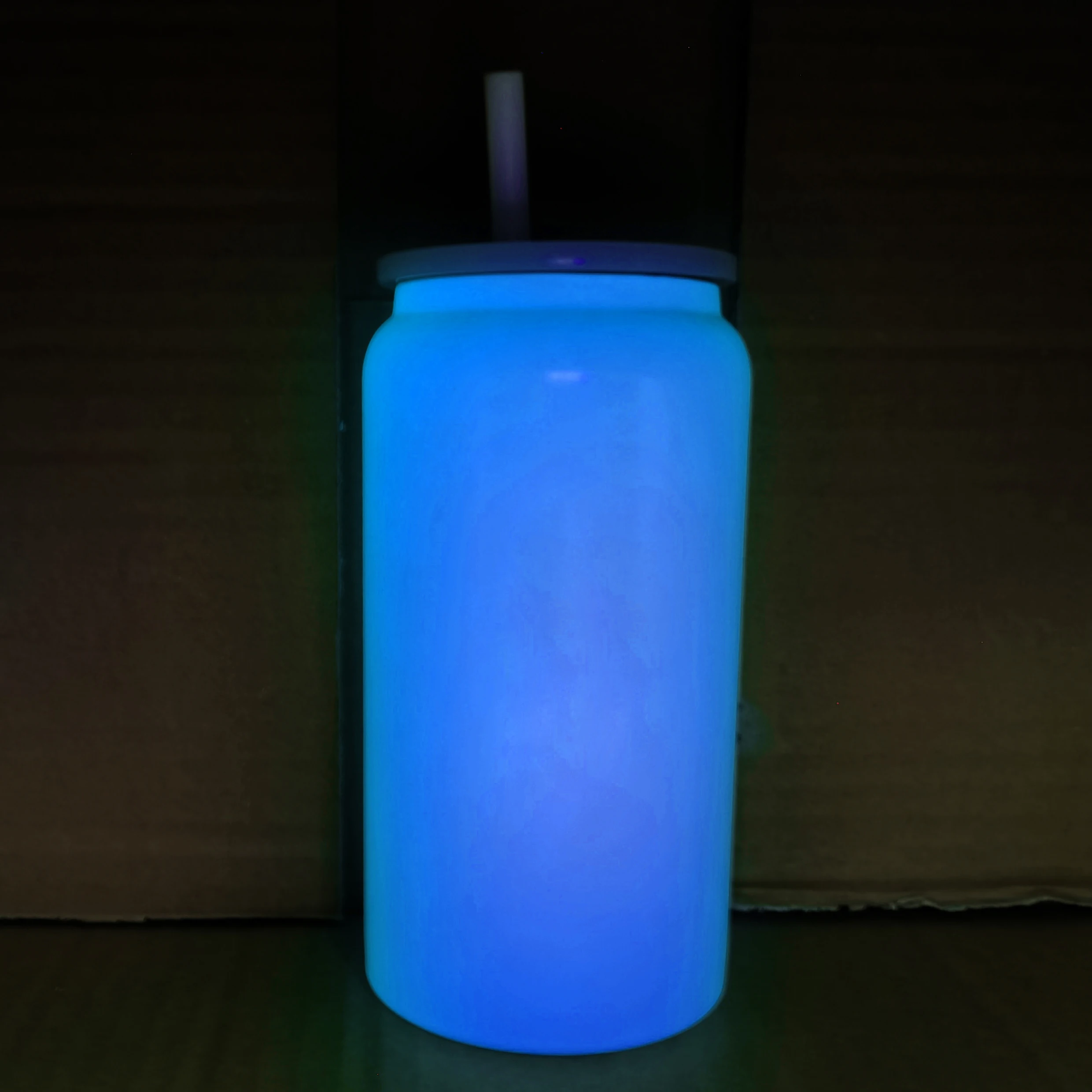 USA Warehouse 16oz Halloween Luminous Color Changing Cups 16 oz Glow in the Dark Insulated Stainless Steel Sublimation Soda Can