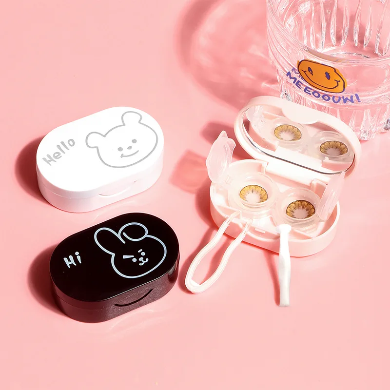Wholesale Custom Mini Plastic Box Cute Contact Lenses Cases With Logo Contact Lens Accessories