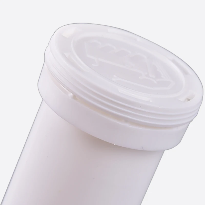 packaging plastic tube cheap empty supplement effervescent tablet bottle with desiccant spring cap vitamin C PE tubular
