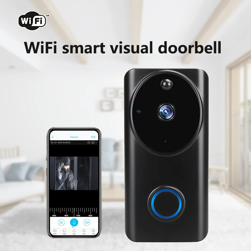 Беспроводной Tuya Wi-Fi видео-дверной звонок с приложение Smart