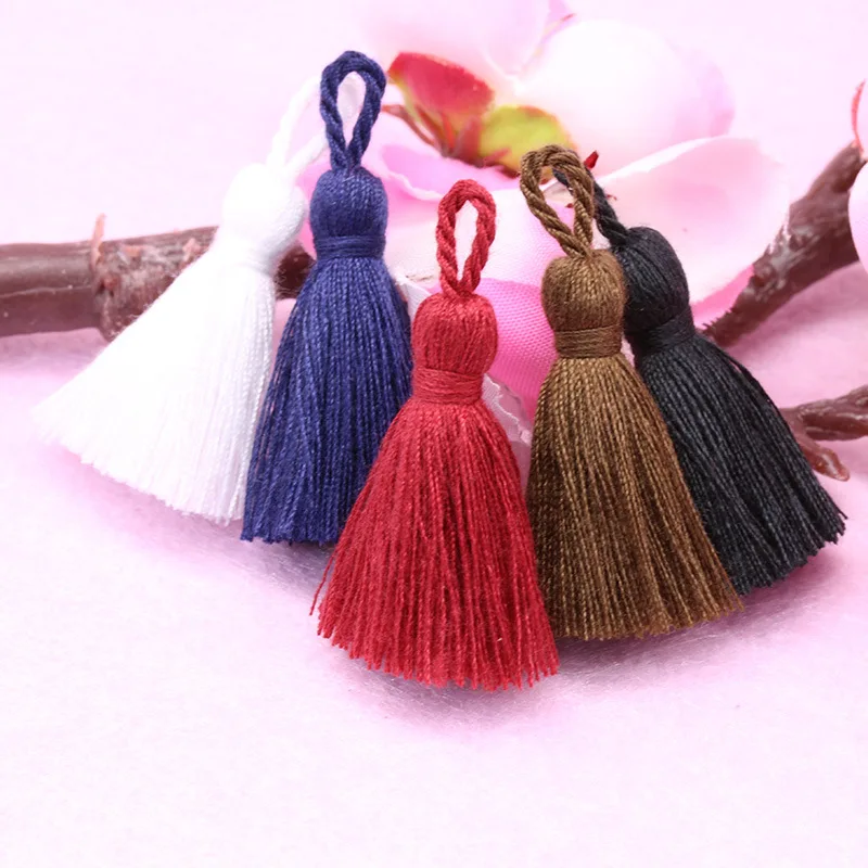 4CM Cotton Tassel Hanging Rope Fringe Tassel for Sewing Curtains Garment Home Decoration Jewelry Craft Accessories