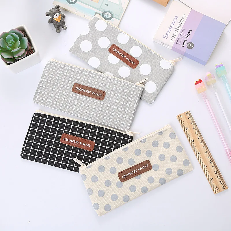 Pencil Case Big Capacity High Quality Fashionable Fabric Fancy Pencil Case Bag School Supplies Stationery