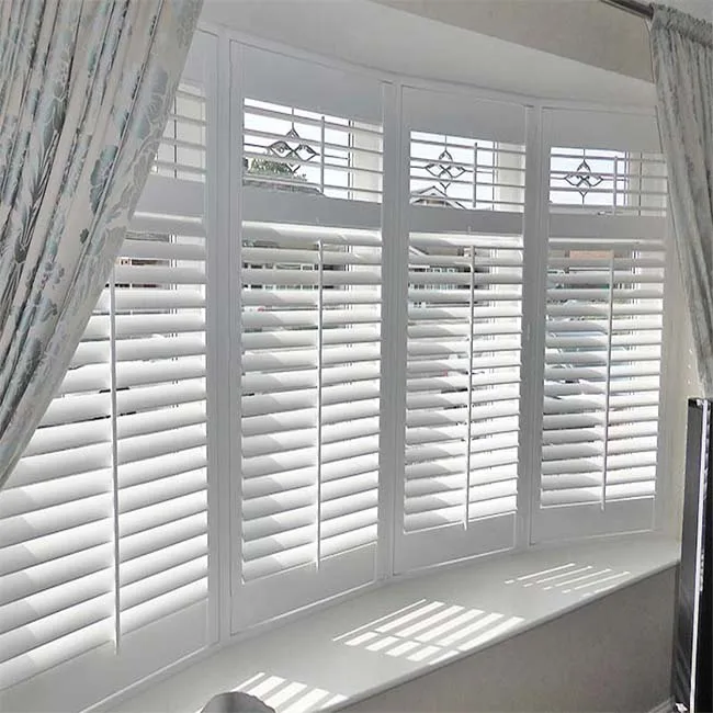 Luxury wooden blinds for window hotel wooden plantation shutters pvc materials plantation shutters for summer house