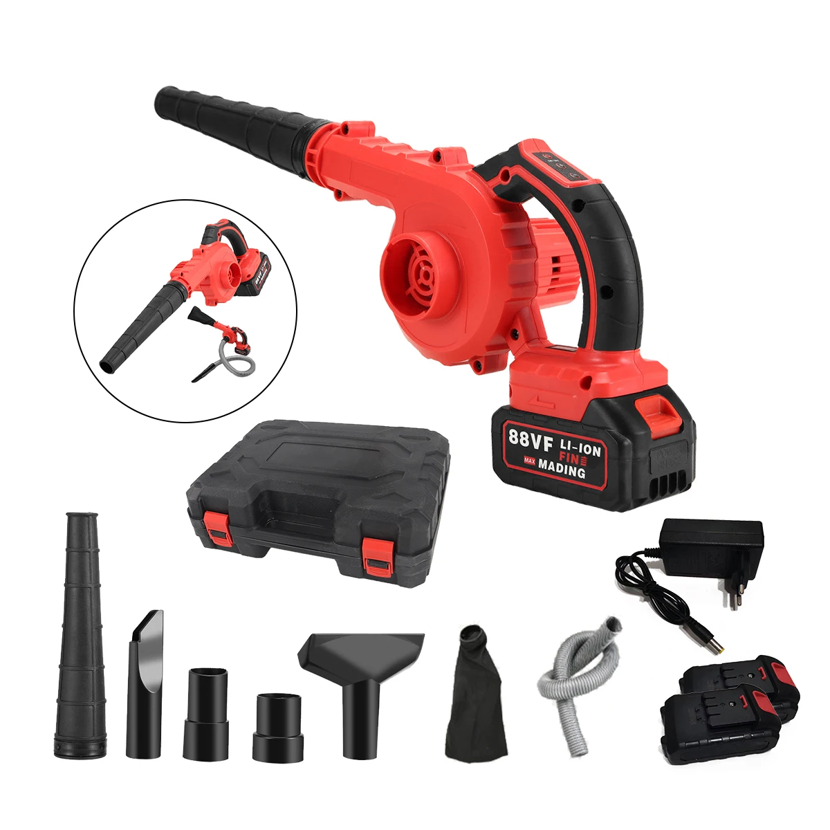 Wireless brushless garden duster 24v dc fan sawdust portable battery hand held dust electric cordless leaf air snow blower