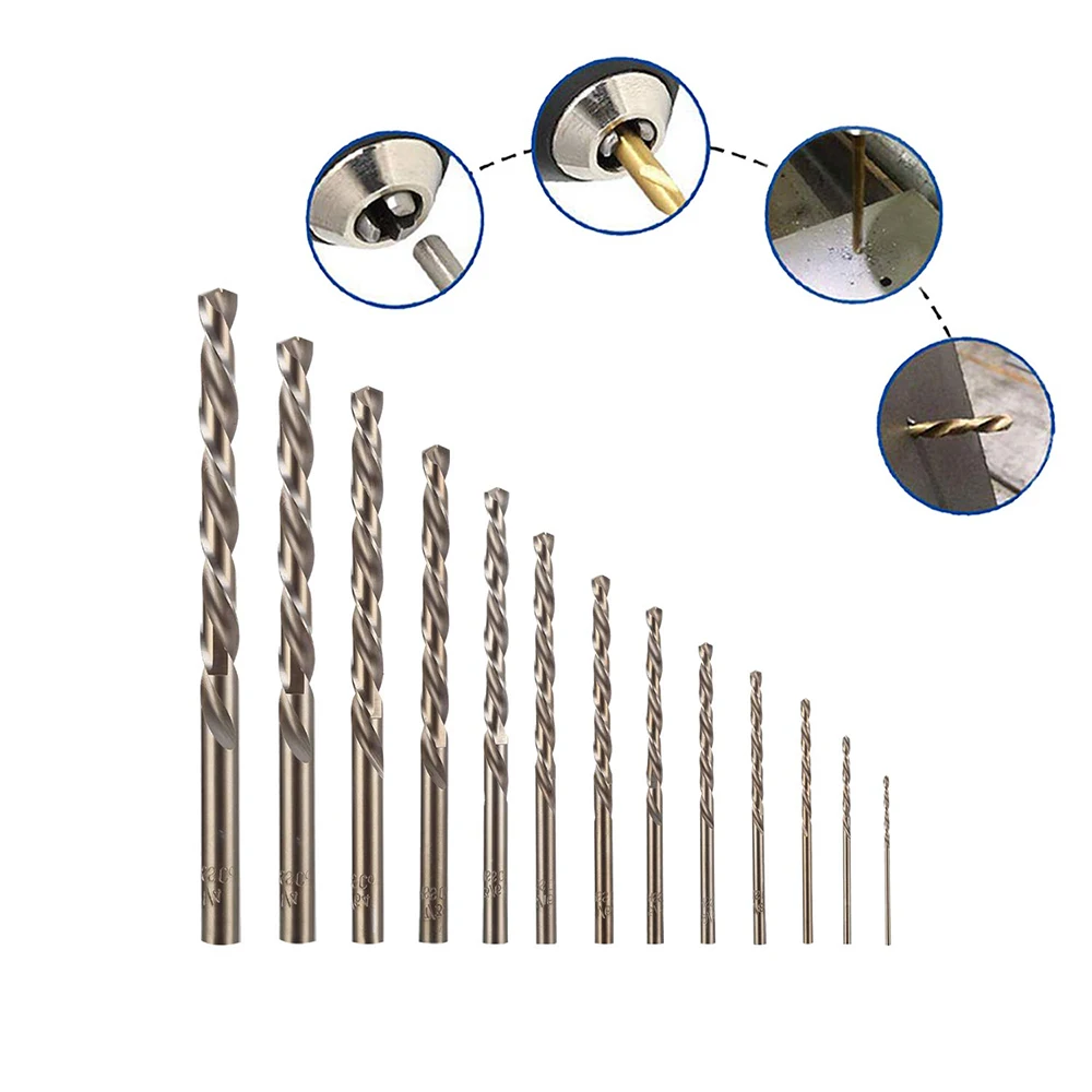 Custom Drill Bits And Driver Set For Wood Metal Drilling And Driving, Full Combo Kit In Plastic Carry