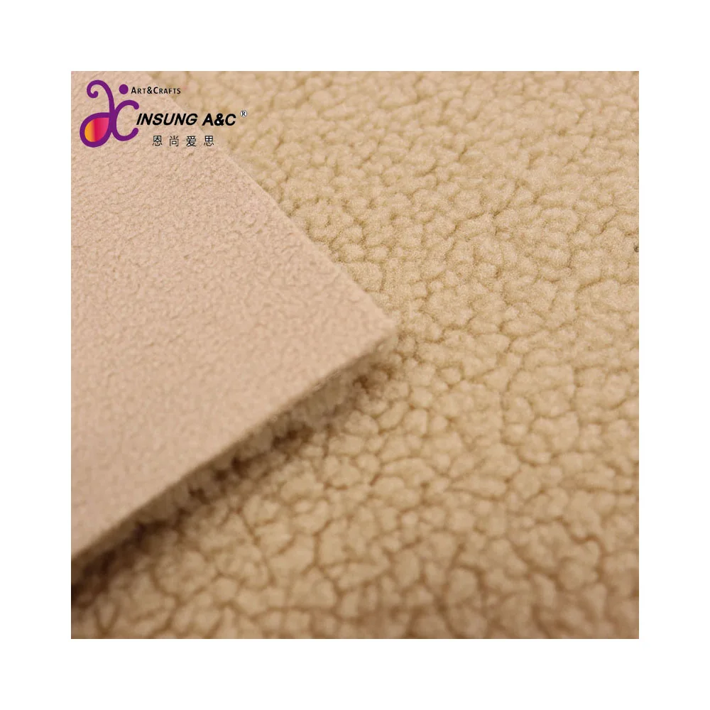 Multi Color Sherpa Bonded Polar Fleece Fabric in Winter for Women Clothing