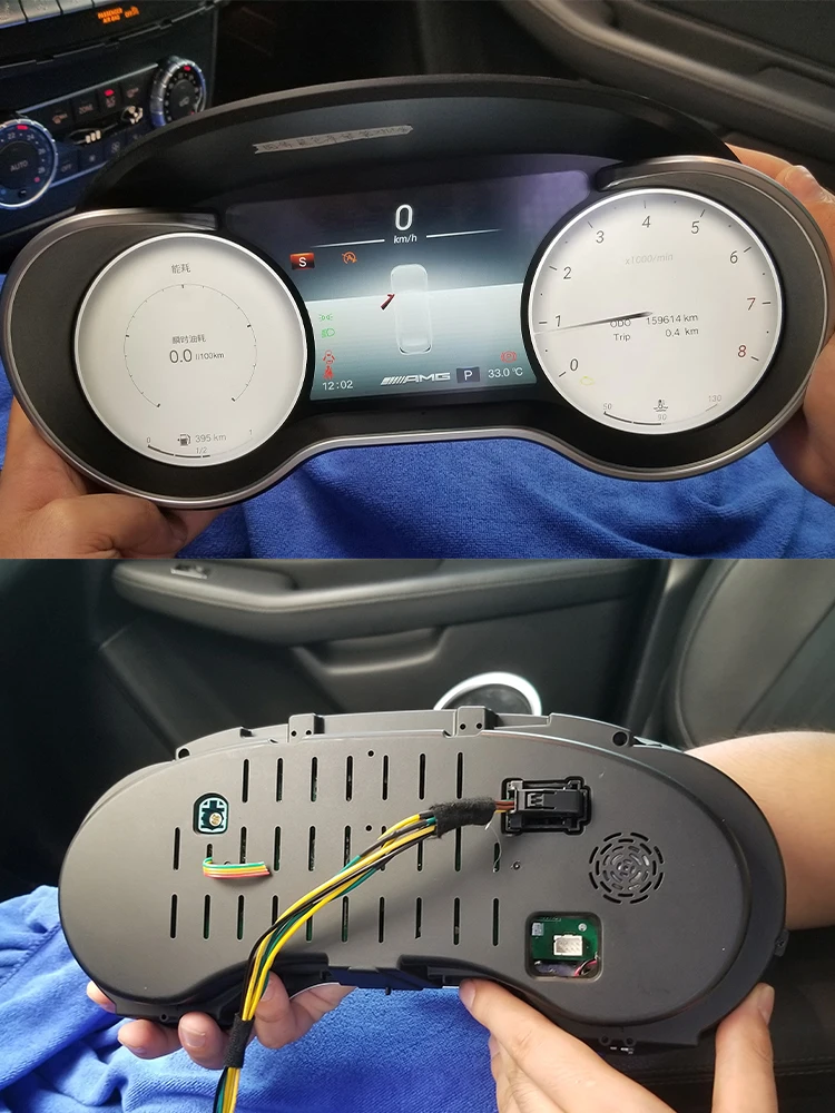 Car Digital Cluster Virtual Cockpit for Mercedes Benz GL ML Class 2005-2012 Odometer Player Dashboard Speed LCD Meter Screen