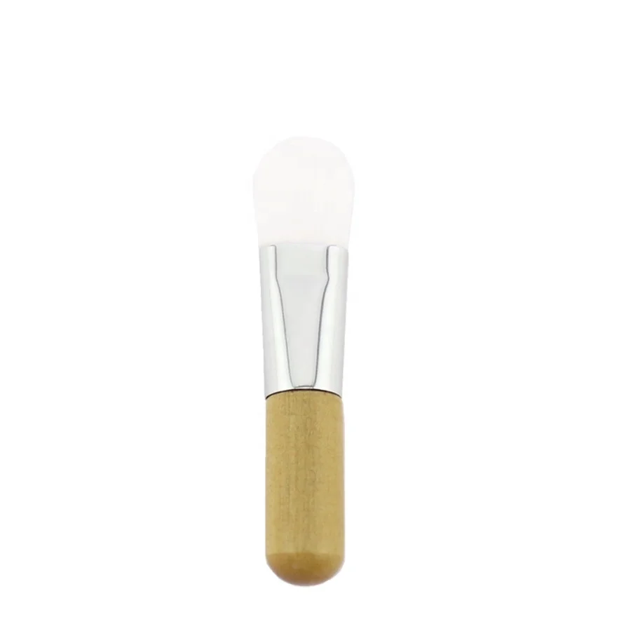 Wholesale Mini Mask Brush 7.5 CM Wood Handle Synthetic Hair Professional DIY Face Custom Logo Mud Facial Brush Foundation Brush