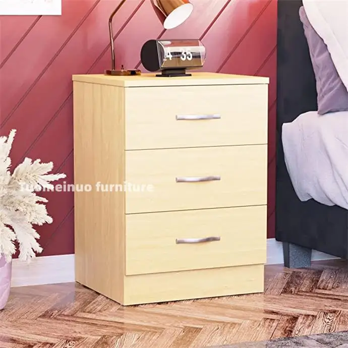 Bedside Drawer  Bedside Cabinet 3 Drawer Bedside Table Metal Handles and Runners