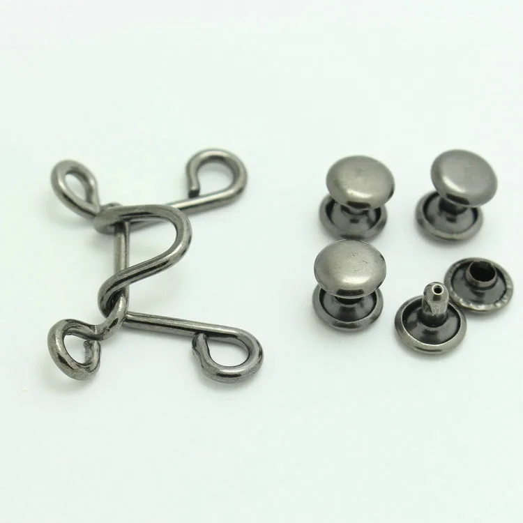 Custom Brass Pants Rivet Metal Gold Custom Hooked Buttons For Clothes