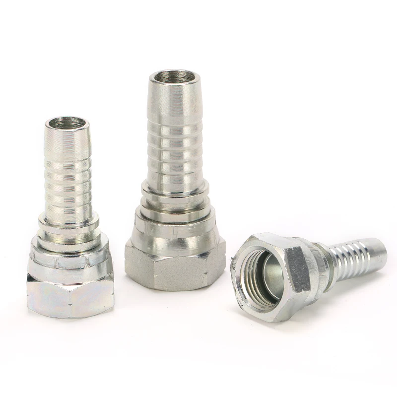 Carbon Steel Female GAS 60 Degree Cone Seal Straight  Hose Tube Pipe Hydraulic Hose Crimp Fittings