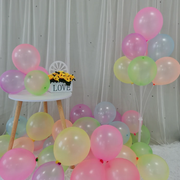 New Custom Logo Clear Glowing Globos Flashing Lights Up Led Balloon With Light