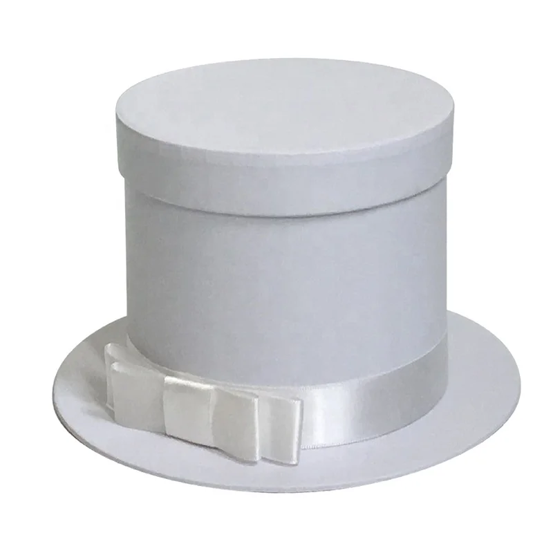 Wholesale hat shape fashion paper flower packaging gift box round flower gift box for birthday festival wedding