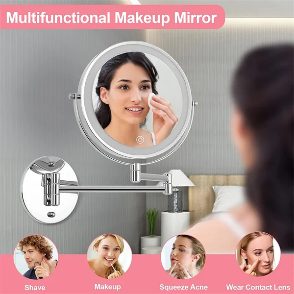 19.6 Inch Extendable Accordion Bathroom Mirror