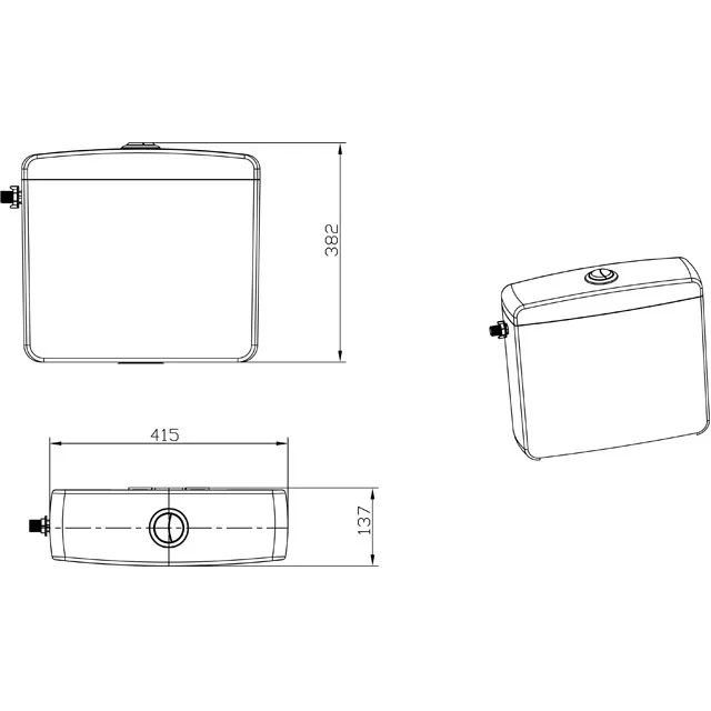 NUCA popular toilet cistern wall hang wall-hang concealed 9 litre water tank flushing cistern parts cover float valve