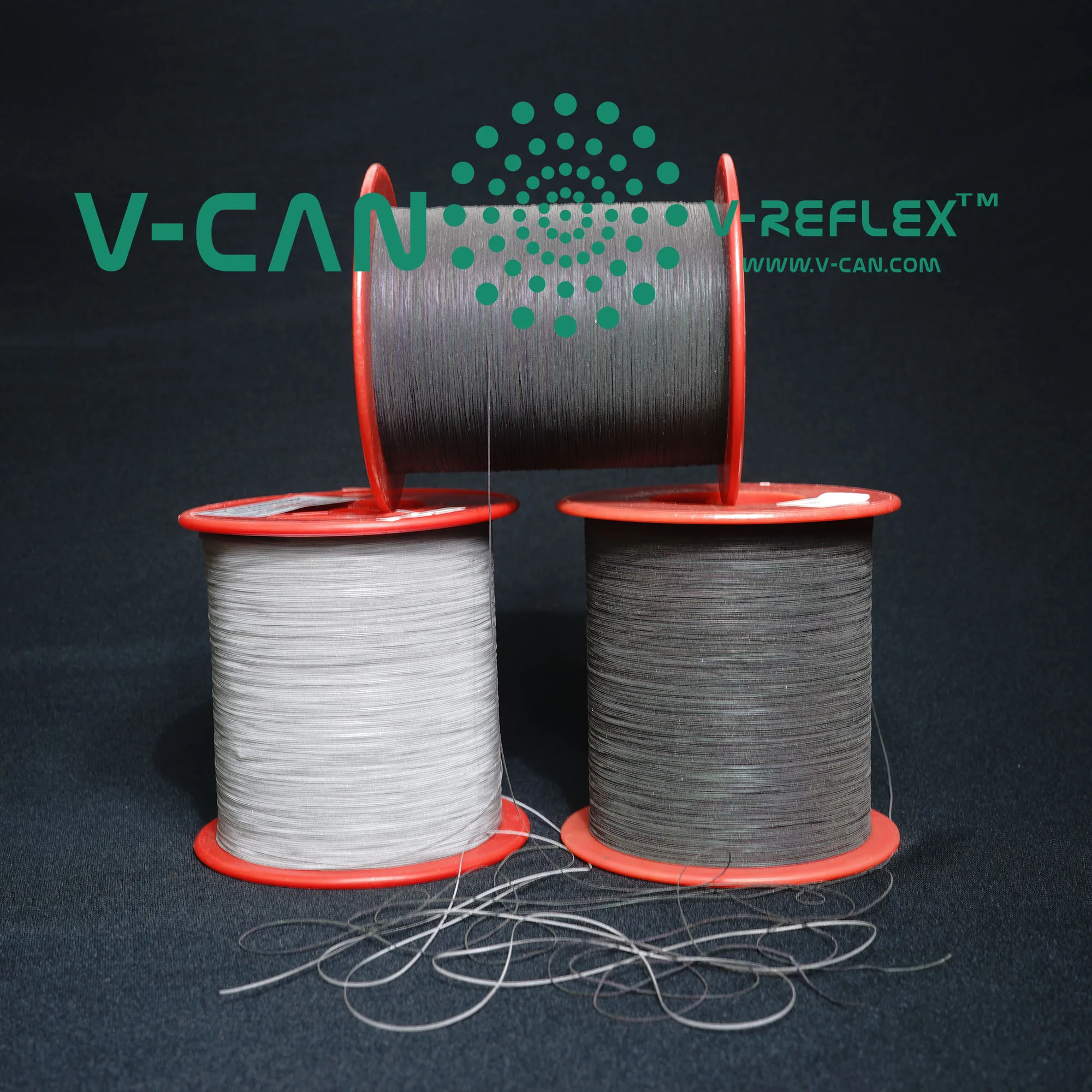 Double Side Reflective Yarn for Rope Grey Reflective Bright White Good Tensile Strength Reflective Thread Yarn