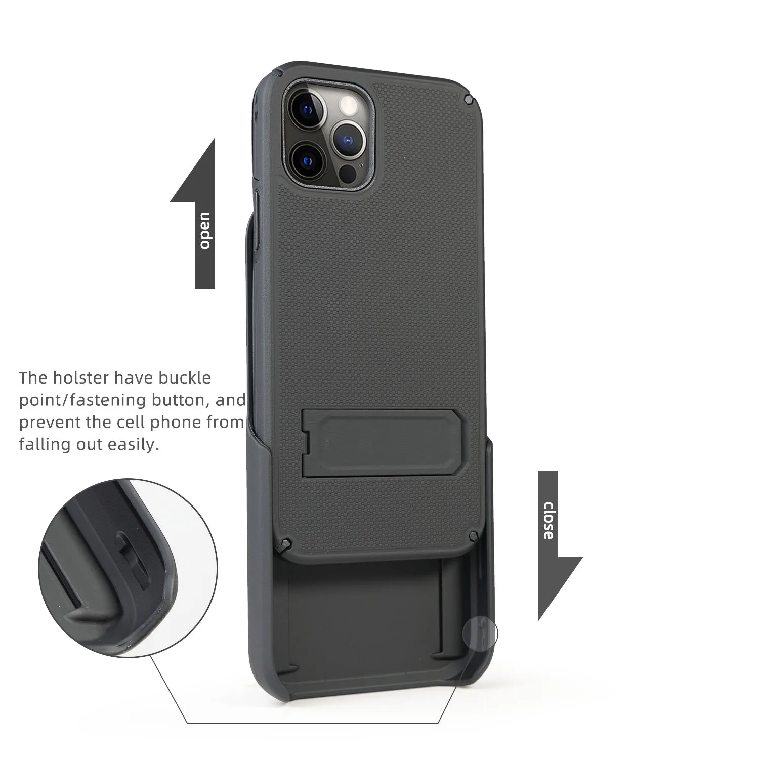 Ударопрочный чехол для телефона на 180 градусов с подставкой Iphone 12 11 pro max зажимом ремня кредитный слот задняя крышка
